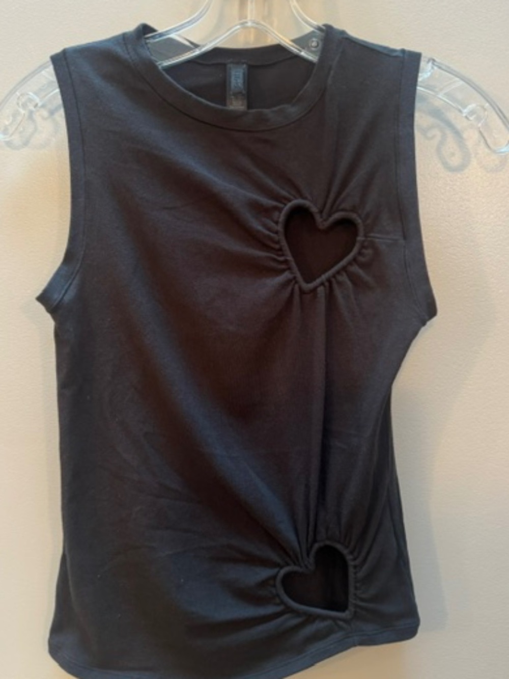RARE: SKIMS Black Heart Cut Out Tank, Medium